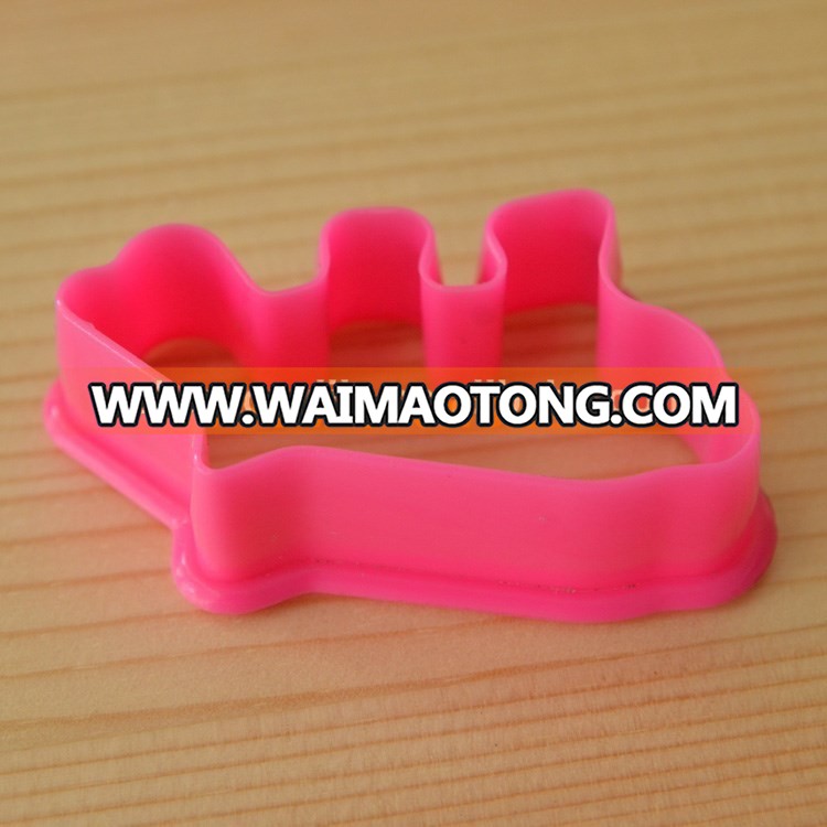 Hot sale 6PCS colorful different shapes plastic cookie cutter